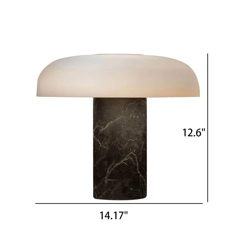 Postmodern Luxury Marble Mushroom Design LED Table Lamp