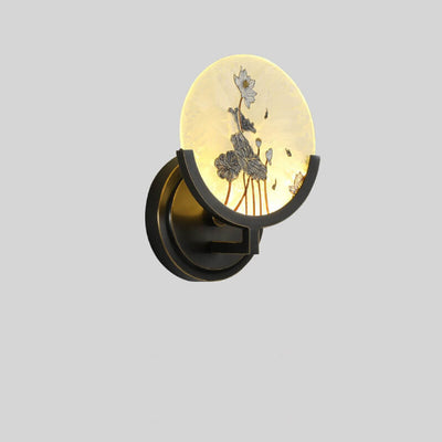 Neue chinesische kreative Emaille Wandbild Design LED Wandleuchte Lampe 