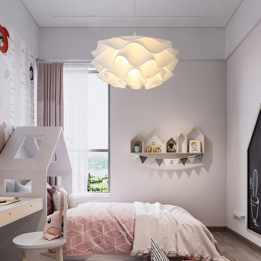 Modern Minimalist Iron Acrylic Floral Petal 1-Light Pendant Light for Living Room