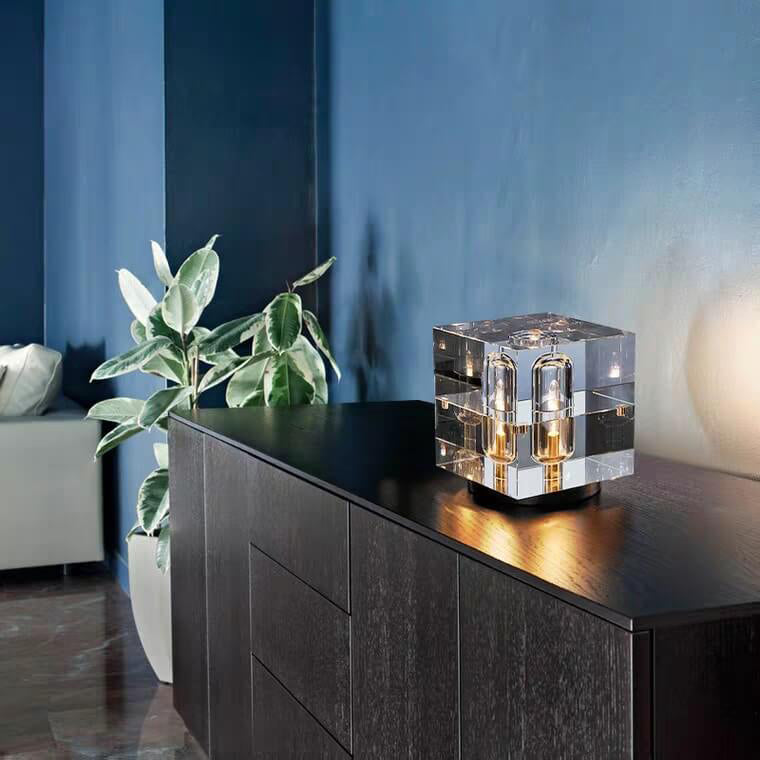 Moderne Kristall-Stereo-Geometrie-Design 1-Licht Tischlampe 