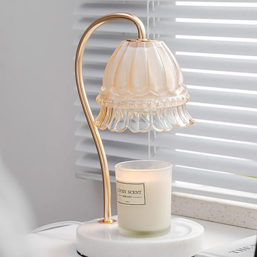 Kreative Glas-Glockenblume Aromalampe Schmelzende Wachstischlampe 
