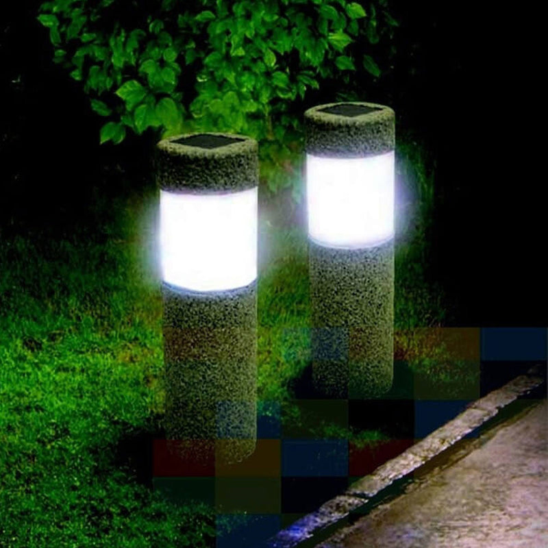 Outdoor Solar Stone LED Lawn Ground Insert Path Landscape Light