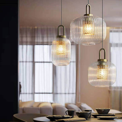 Industrial Vintage Oval Glass 1-Light Pendant Light