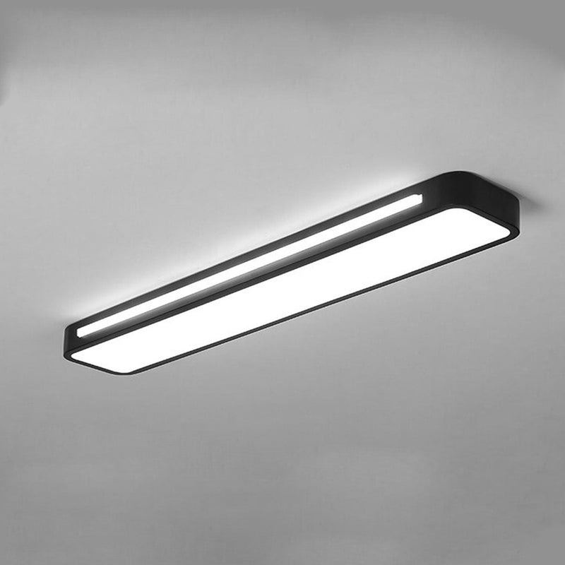 Nordic Minimalist Long LED Flush Mount Ceiling Light