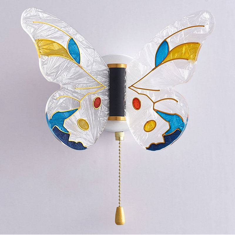 Nordic Creative Enamel Butterfly LED Wall Sconce Lamp