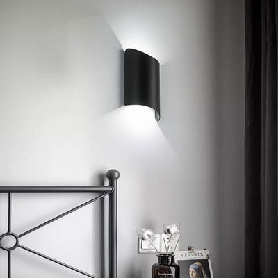 Modern Minimalist Rolled Edge Column LED Wall Sconce Lamp