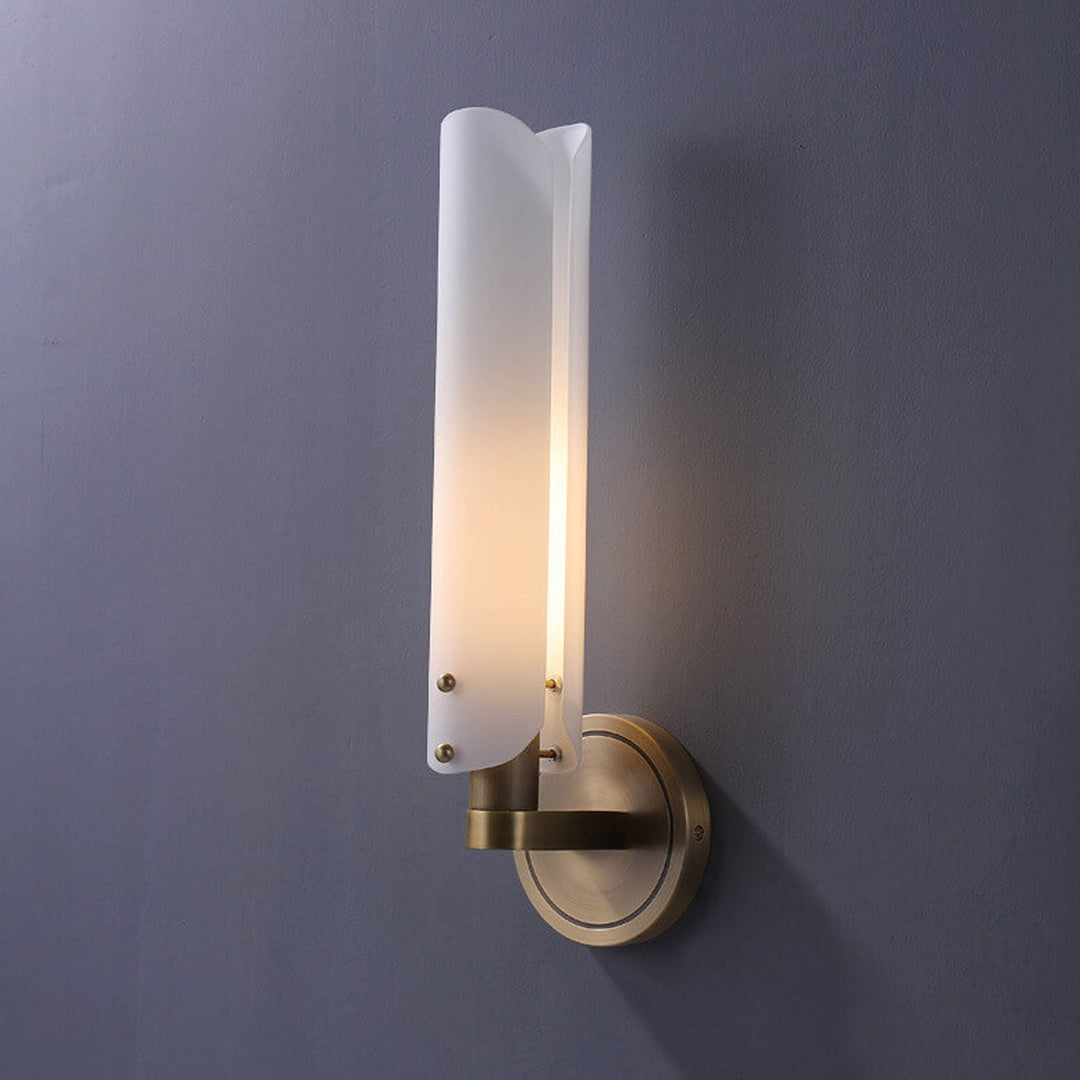 Lámpara Aplique de Pared de Vidrio Largo de Lujo Moderno 1/2 Luz 