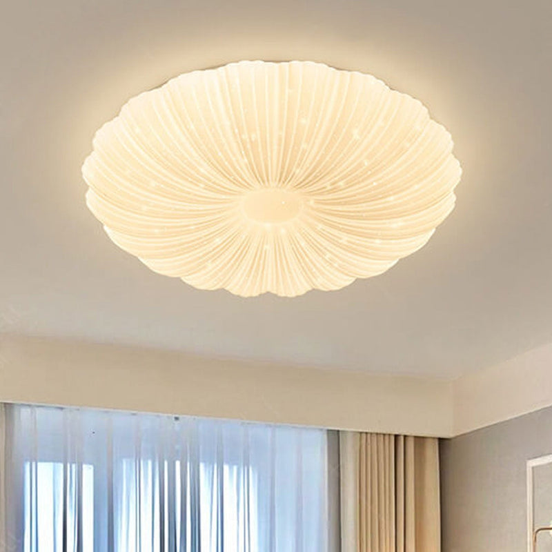 Modern Minimalist Shell Acrylic Round LED Flush Mount Ceiling Light