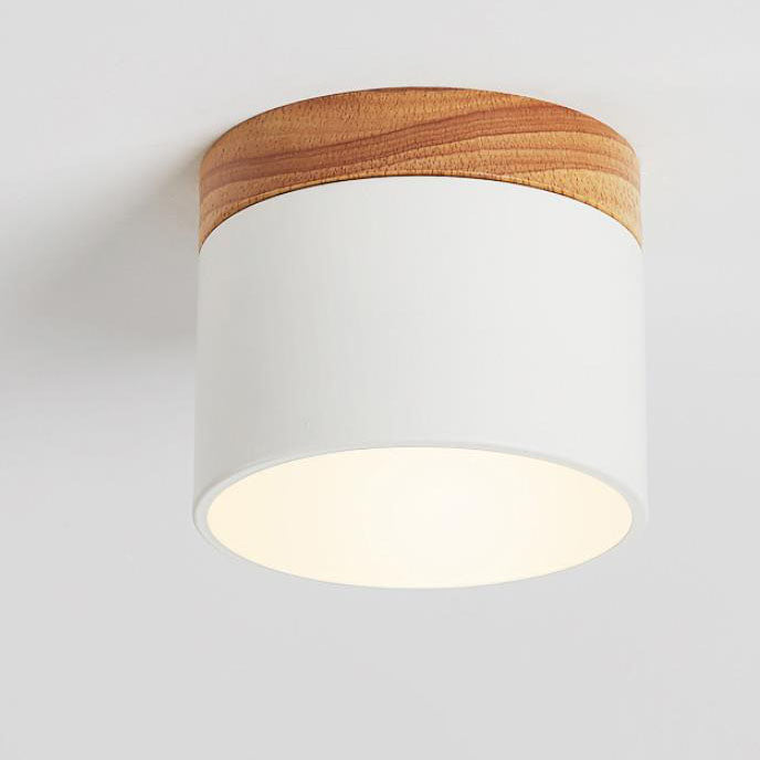 Skandinavische Macaroon Volltonfarbe LED Deckenleuchte Log 