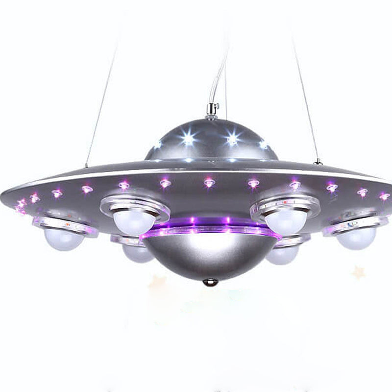 Creative Cartoon UFO Flying Saucer LED Kids Chandelier