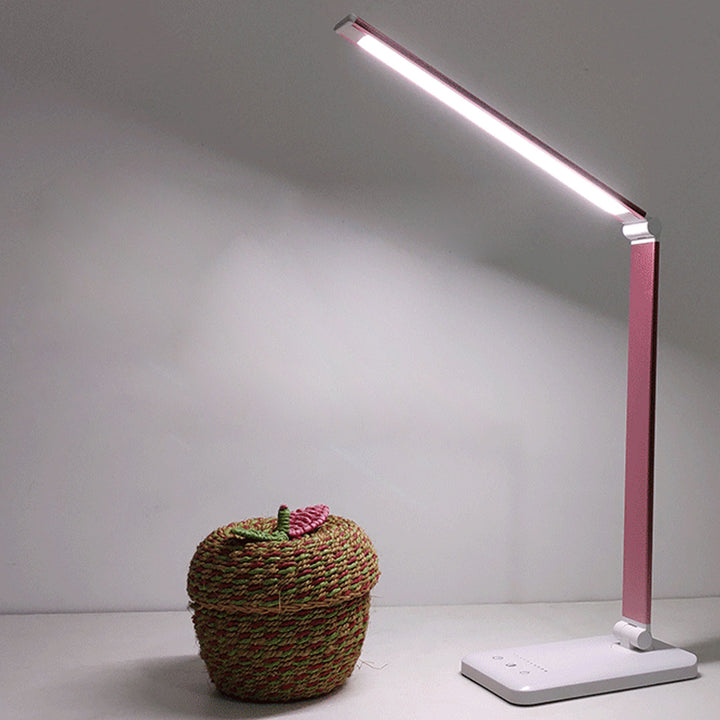 Lampe de bureau de lecture à LED rechargeable sans fil et pliable simple avec protection des yeux 