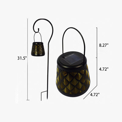 Solar Garden Light Creative Iron Hollow Lantern Outdoor Garden Landscape Light