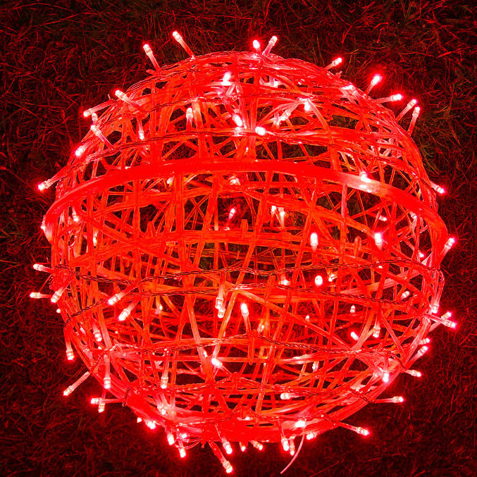 Boule enchevêtrée LED extérieure étanche décorative pour jardin 