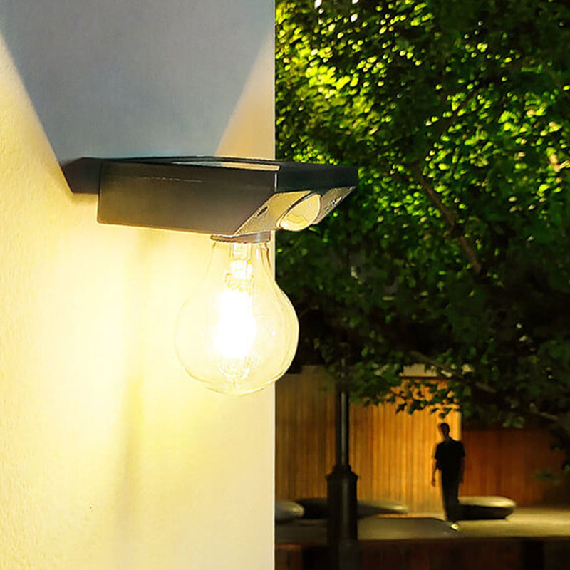 Lampe murale moderne avec capteur de corps étanche pour jardin, ampoule solaire en tungstène 
