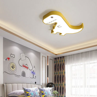 Cartoon Creative Metal Dinosaur LED Flush Mount Ceiling Light