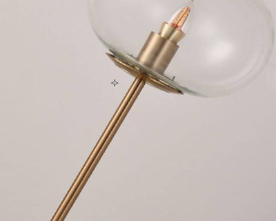 Modern Creative Glass Orb Marble Base 1-Light LED Table Lamp