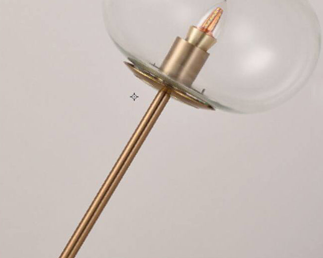 Moderne kreative Glaskugel Marmor Basis 1-Licht LED Tischlampe 