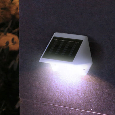 Solar Waterproof Light Control Sensor Switch White LED Outdoor Wall Sconce Lamp