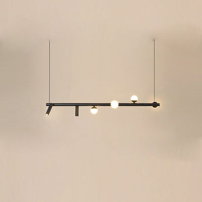 Minimalist  Island Light Linear 6/7 Light Acrylic Iron LED Chandelier