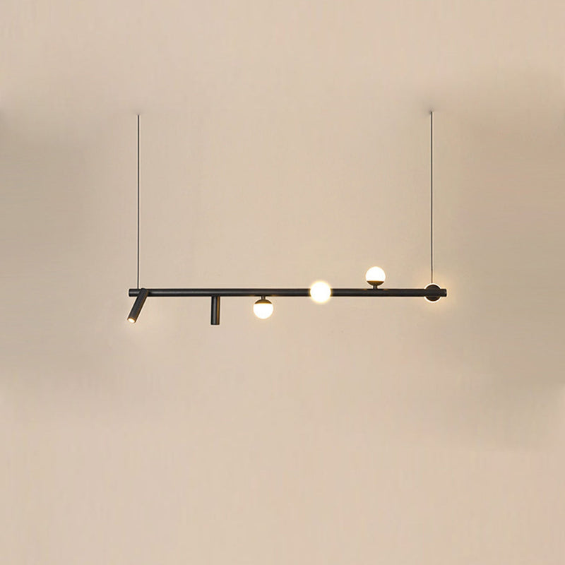 Minimalist  Island Light Linear 6/7 Light Acrylic Iron LED Chandelier