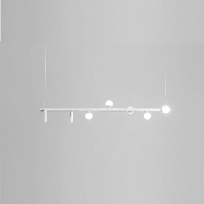 Minimalist  Island Light Linear 6/7 Light Acrylic Iron LED Chandelier
