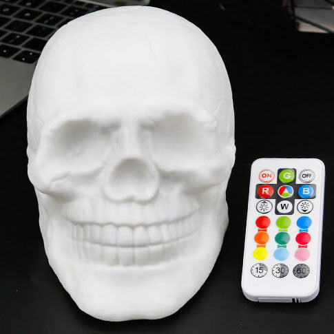 Skull RGB LED Night Light Table Lamp