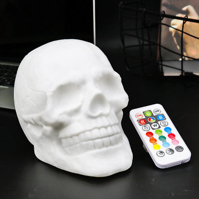 Skull RGB LED Night Light Table Lamp