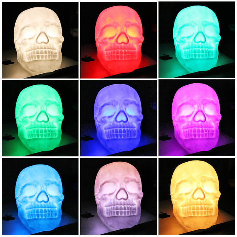 Schädel RGB LED Nachtlicht Tischlampe 