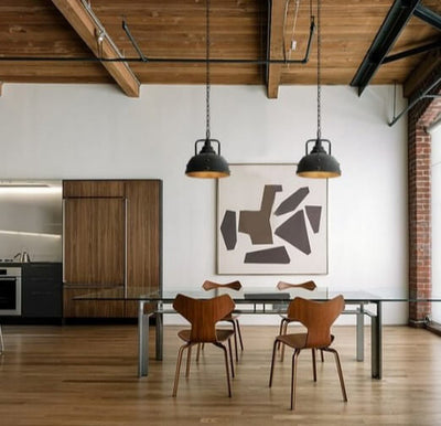 Vintage Rust 1-Light Dome Pendant Light