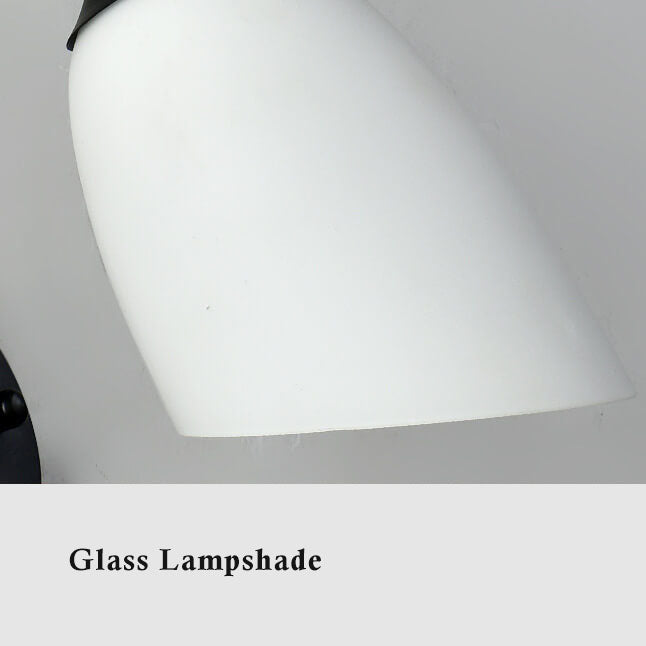 Modern 1-Light Slant Bell Shaped Armed Sconce Lamp