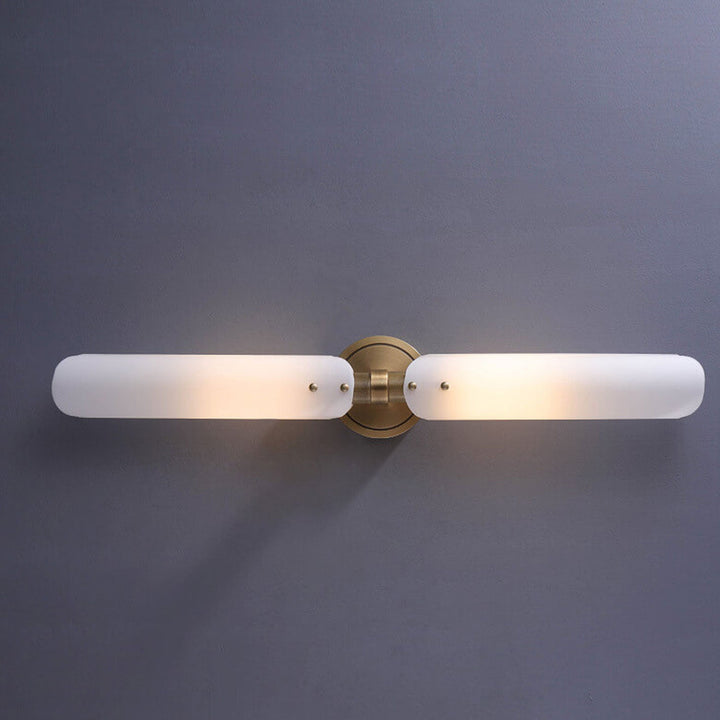 Lámpara Aplique de Pared de Vidrio Largo de Lujo Moderno 1/2 Luz 