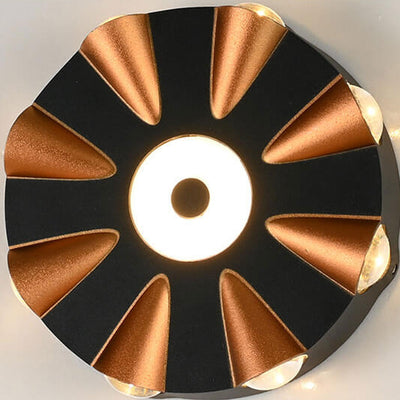 Applique murale LED étanche en aluminium rond moderne et créatif pour l'extérieur 