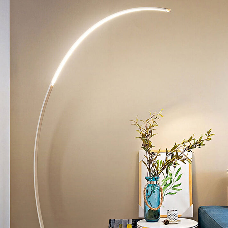 Minimalist Curved Line LED Aluminum Standing Floor Lamp