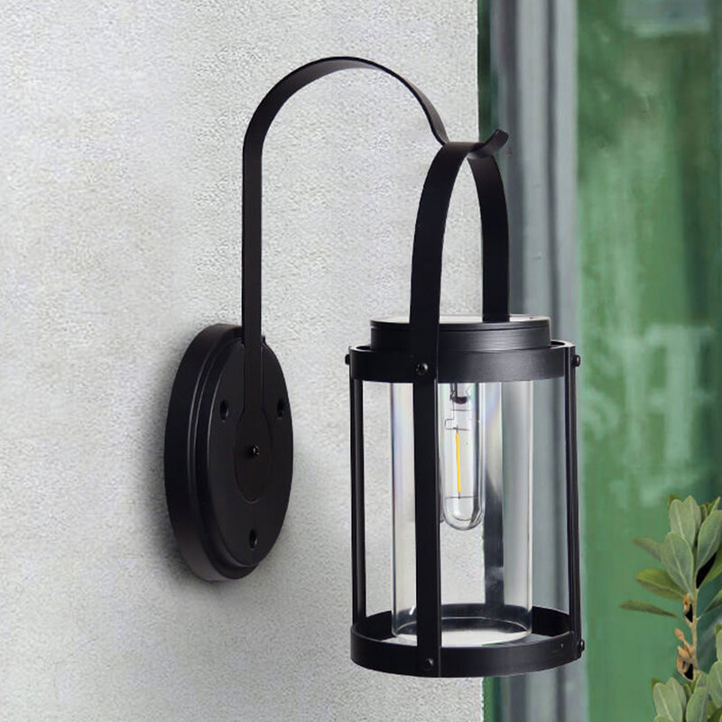 Solar ABS Cylindrical Lampshade Waterproof LED Portable and Hangable Outdoor Light