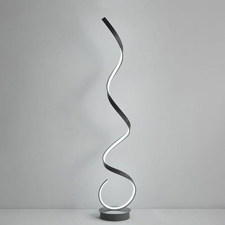 Lampe de sol moderne à LED avec ligne torsadée créative 