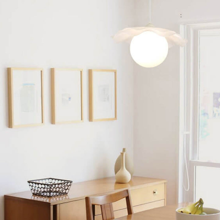 Lámpara colgante nórdica simple con forma de flor acrílica de 1 luz 