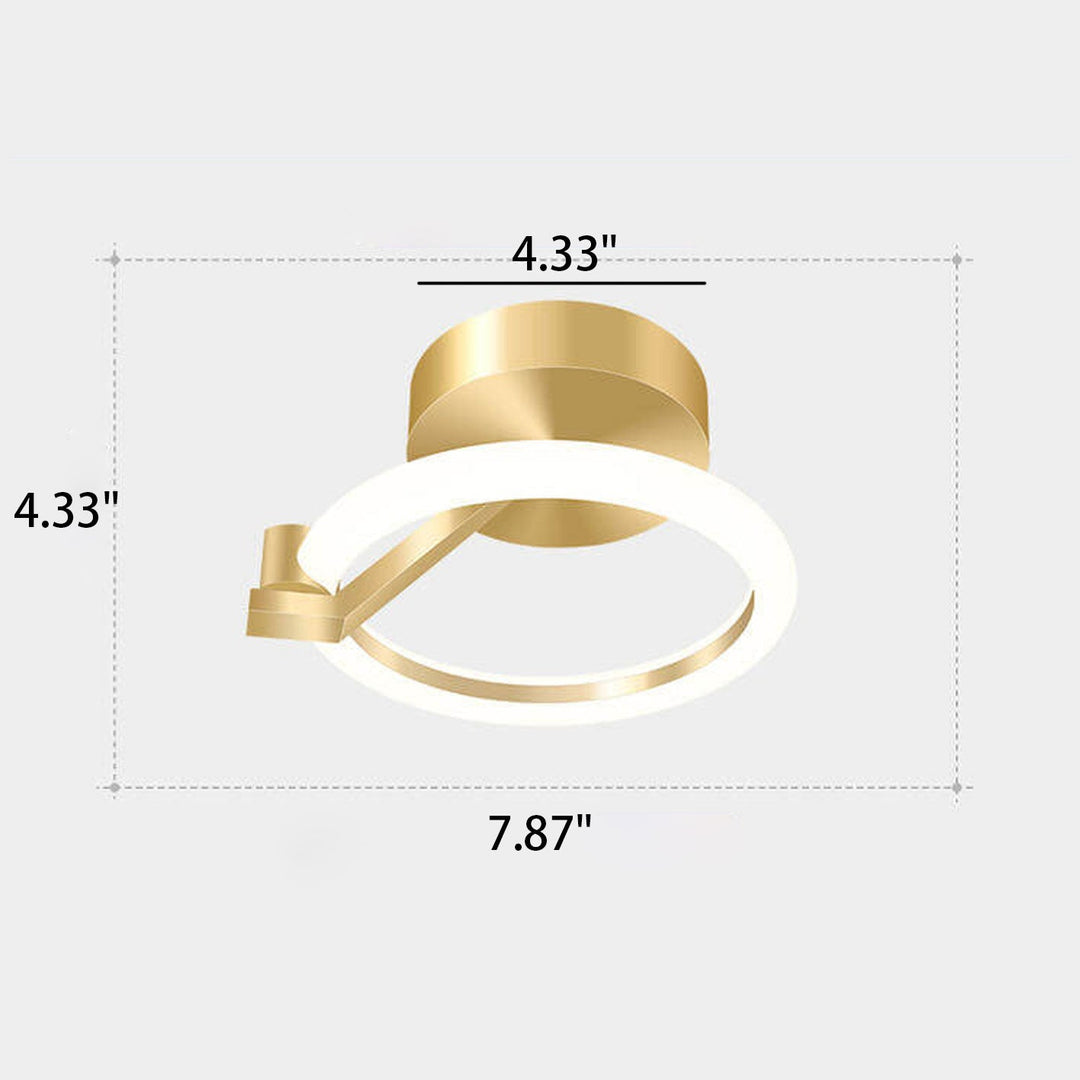 Moderne Licht Luxus Quadratische Runde Acryl LED Semi-Flush Mount Deckenleuchte 