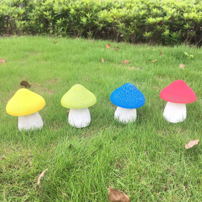 Solar Colored Mushroom Resin Plastic Outdoor Garden Lawn Decorative Light