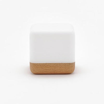 Lampe de table LED rechargeable USB avec minuterie de rotation pour cube magique moderne 