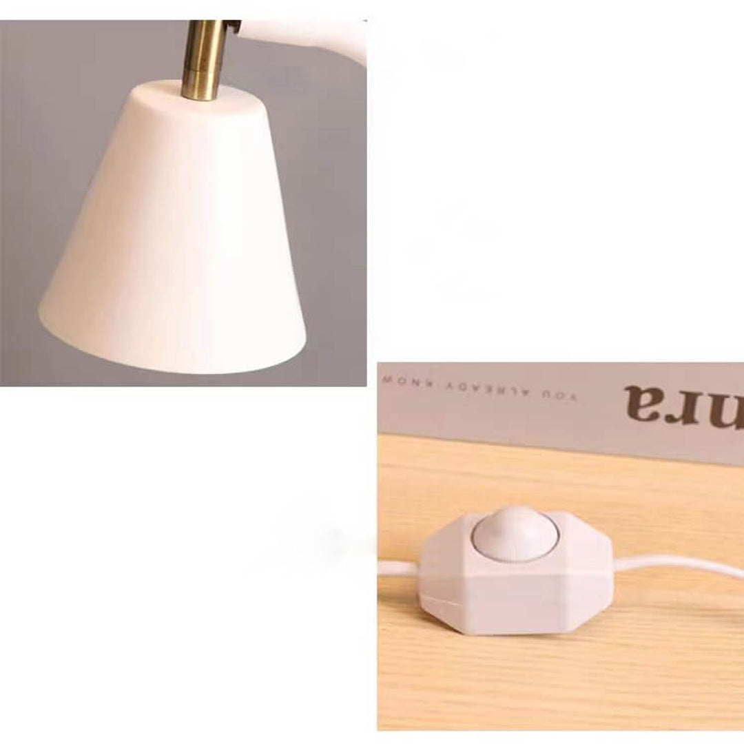 Lampe de Table à Cire Fondante à 1 Lumière avec Base en Bois de Cône Simple Nordique 