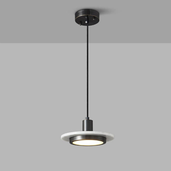 Lustre suspendu en cuivre et marbre Nordic Light Luxury à 1 lumière 