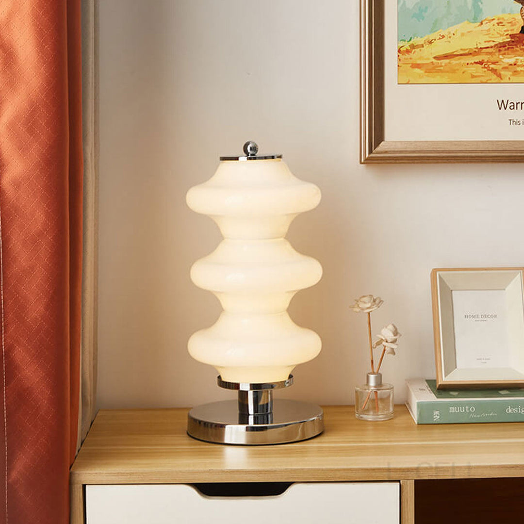 Lampe de Table LED Design Gourde en Verre Nordique 