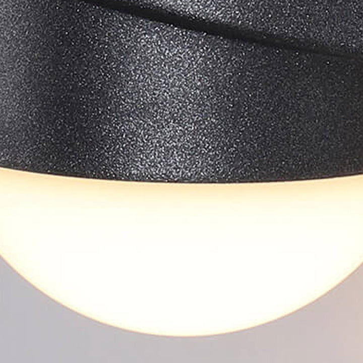 Lampe murale étanche pour patio avec applique LED en forme de cylindre moderne et créative 