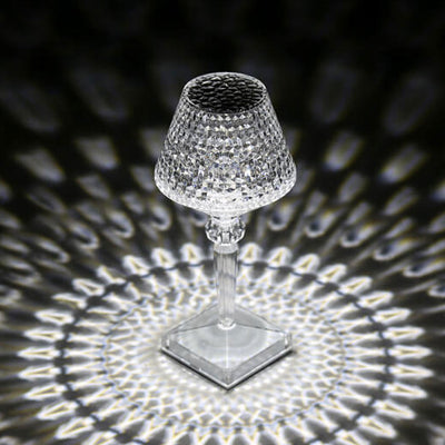 Lampe de Table créative en verre de vin en diamant acrylique, veilleuse décorative en forme de prune 