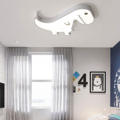 Cartoon Creative Metal Dinosaur LED Flush Mount Ceiling Light