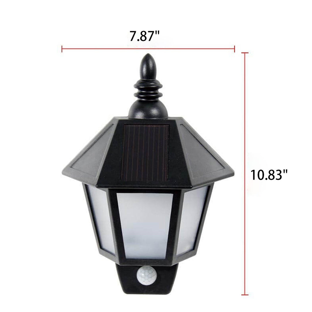 Solar Raumtyp Halbwandleuchte Menschlicher Smart-Sensor Licht Schwarze LED-Wandleuchte 