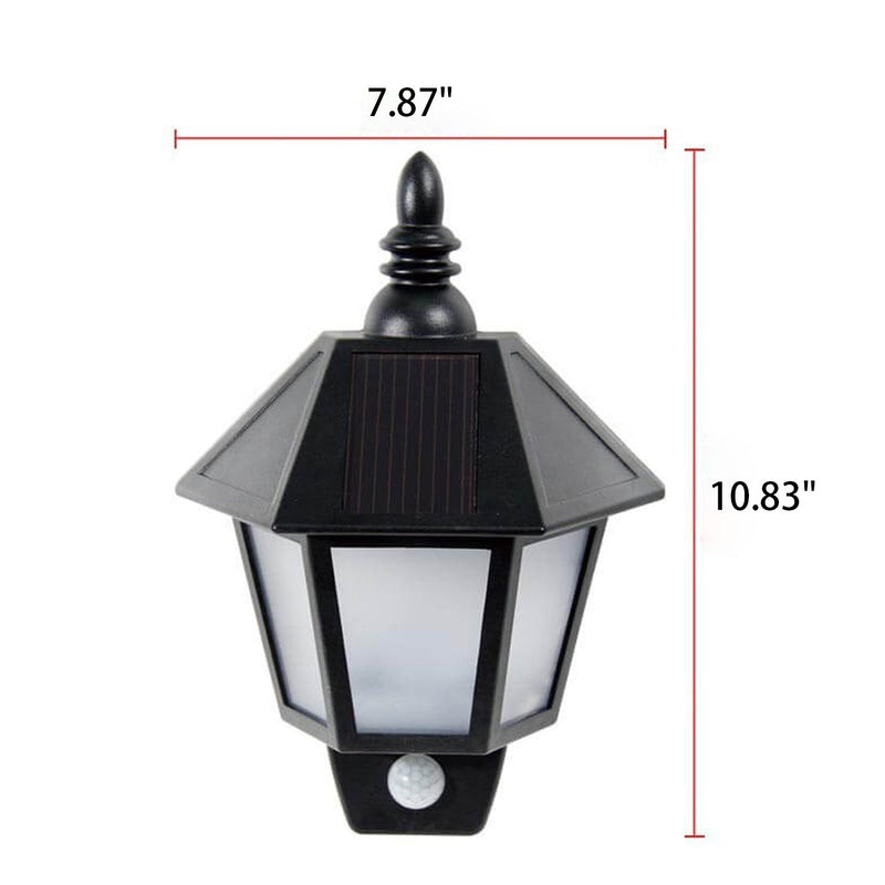 Solar Raumtyp Halbwandleuchte Menschlicher Smart-Sensor Licht Schwarze LED-Wandleuchte 