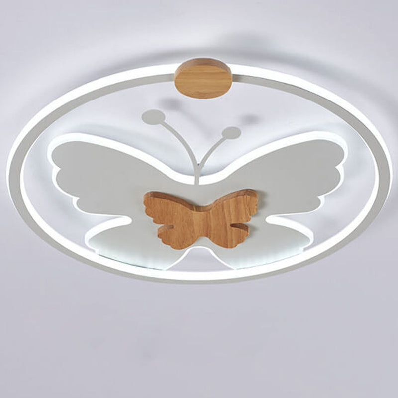 Nordic Creative Butterfly Circle LED Unterputz-Deckenleuchte