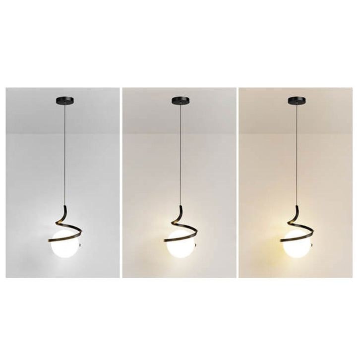 Luz colgante LED de hierro forjado minimalista moderno 