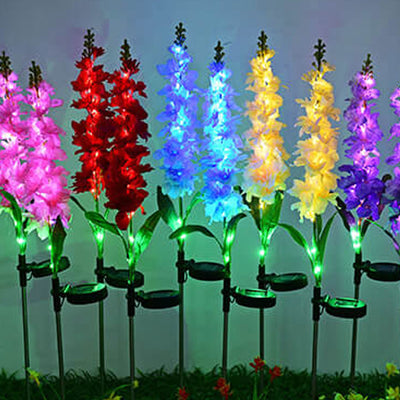 Festive Decoration Simulation Violet Silk Cloth LED Solar Outdoor Light